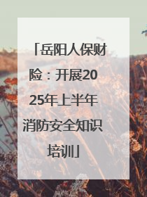 岳阳人保财险：开展2025年上半年消防安全知识培训