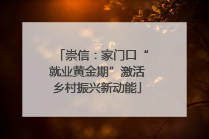 崇信：家门口“就业黄金期”激活乡村振兴新动能