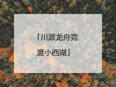 川派龙舟竞渡小西湖
