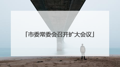 市委常委会召开扩大会议