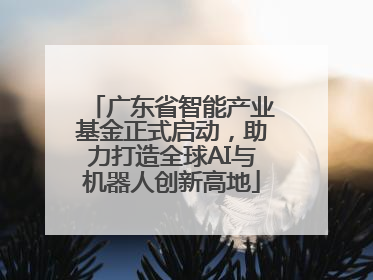 广东省智能产业基金正式启动，助力打造全球AI与机器人创新高地