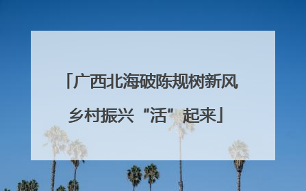 广西北海破陈规树新风 乡村振兴“活”起来
