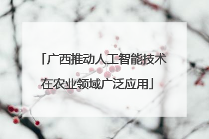 广西推动人工智能技术在农业领域广泛应用