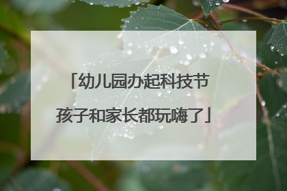 幼儿园办起科技节 孩子和家长都玩嗨了
