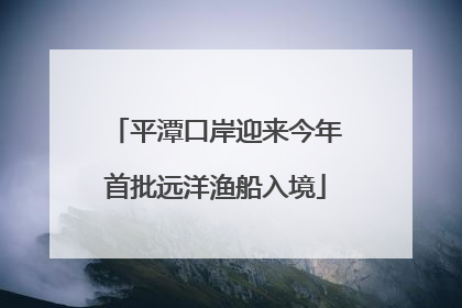 平潭口岸迎来今年首批远洋渔船入境