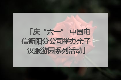 庆“六一” 中国电信衡阳分公司举办亲子汉服游园系列活动