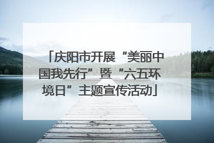 庆阳市开展“美丽中国我先行”暨“六五环境日”主题宣传活动