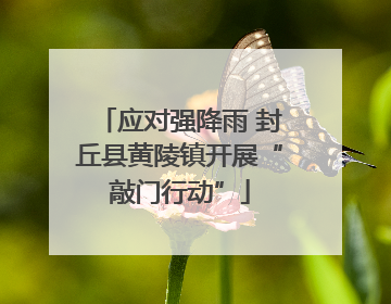 应对强降雨 封丘县黄陵镇开展“敲门行动”