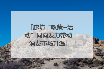 廊坊“政策+活动”同向发力带动消费市场升温