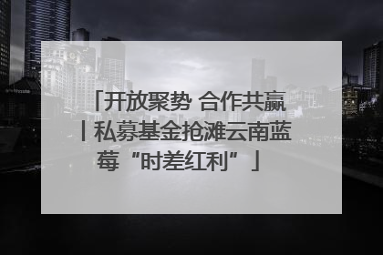 开放聚势 合作共赢丨私募基金抢滩云南蓝莓“时差红利”