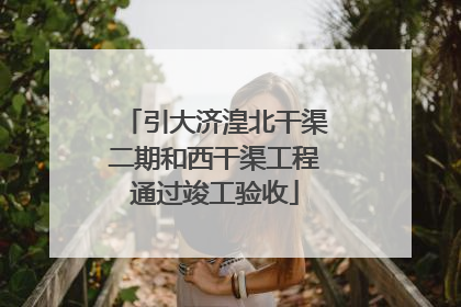 引大济湟北干渠二期和西干渠工程通过竣工验收