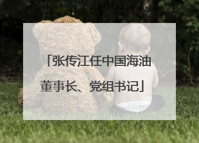 张传江任中国海油董事长、党组书记