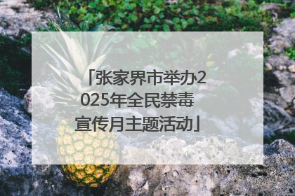 张家界市举办2025年全民禁毒宣传月主题活动