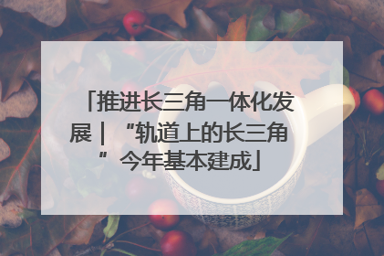 推进长三角一体化发展｜“轨道上的长三角”今年基本建成