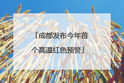 成都发布今年首个高温红色预警