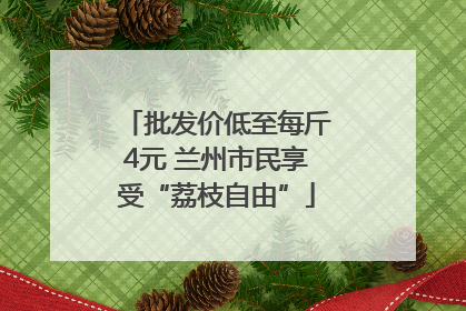 批发价低至每斤4元 兰州市民享受“荔枝自由”