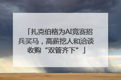 扎克伯格为AI竞赛招兵买马，高薪挖人和洽谈收购“双管齐下”