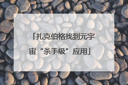 扎克伯格找到元宇宙“杀手级”应用