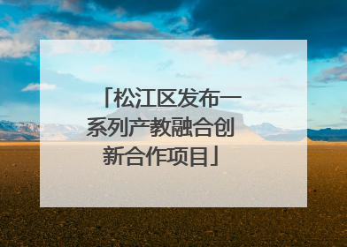 松江区发布一系列产教融合创新合作项目
