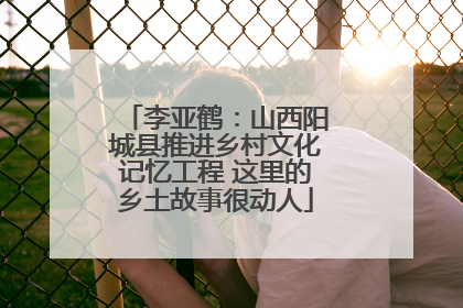 李亚鹤：山西阳城县推进乡村文化记忆工程 这里的乡土故事很动人