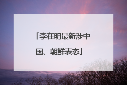 李在明最新涉中国、朝鲜表态