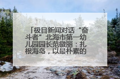 极目新闻对话“奋斗者”北海市第一幼儿园园长范徽丽：扎根海岛，以最朴素的爱践行教育的梦想