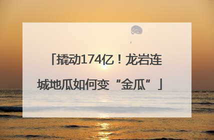 撬动174亿！龙岩连城地瓜如何变“金瓜”