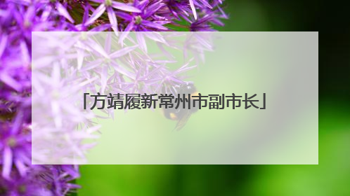 方靖履新常州市副市长
