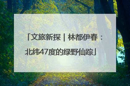 文旅新探｜林都伊春：北纬47度的绿野仙踪