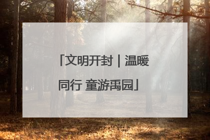 文明开封｜温暖同行 童游禹园