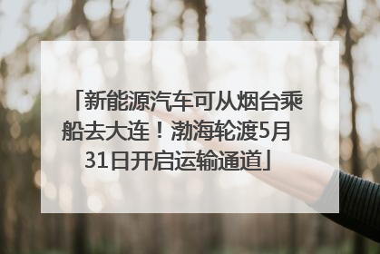 新能源汽车可从烟台乘船去大连！渤海轮渡5月31日开启运输通道