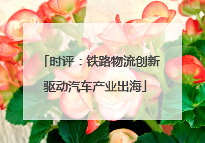 时评：铁路物流创新驱动汽车产业出海