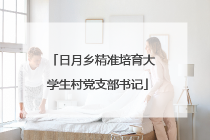 日月乡精准培育大学生村党支部书记