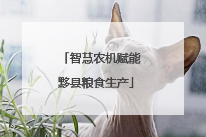 智慧农机赋能黟县粮食生产