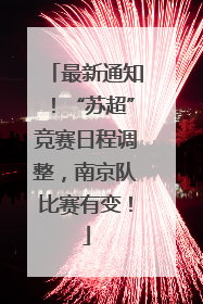最新通知！“苏超”竞赛日程调整，南京队比赛有变！