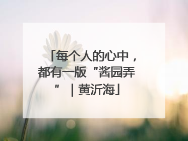 每个人的心中，都有一版“酱园弄”｜黄沂海