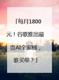 每月1800元！谷歌推出最贵AI全家桶，谁买单？
