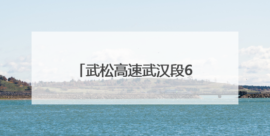 武松高速武汉段6月底通车试运营