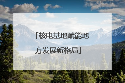 核电基地赋能地方发展新格局