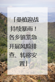 桑植迎战持续暴雨！各乡镇紧急开展风险排查、转移安置