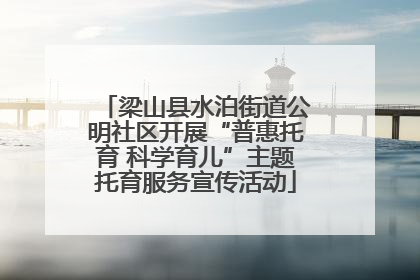 梁山县水泊街道公明社区开展“普惠托育 科学育儿”主题托育服务宣传活动