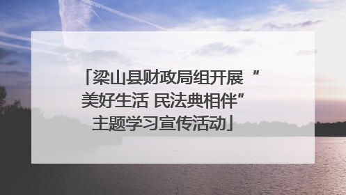 梁山县财政局组开展“美好生活 民法典相伴”主题学习宣传活动