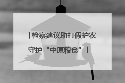 检察建议助打假护农守护“中原粮仓”