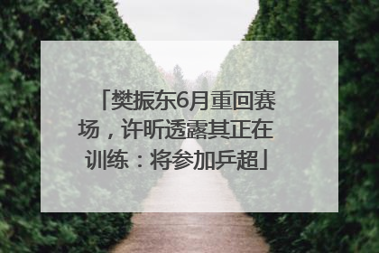 樊振东6月重回赛场，许昕透露其正在训练：将参加乒超