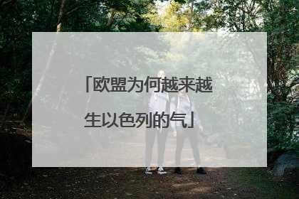 欧盟为何越来越生以色列的气