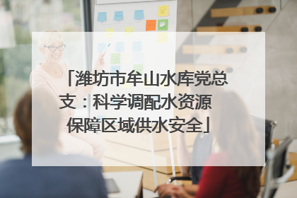 潍坊市牟山水库党总支：科学调配水资源 保障区域供水安全