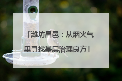 潍坊昌邑：从烟火气里寻找基层治理良方