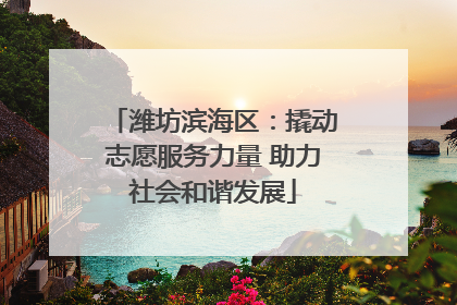 潍坊滨海区：撬动志愿服务力量 助力社会和谐发展