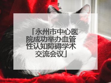 永州市中心医院成功举办血管性认知障碍学术交流会议