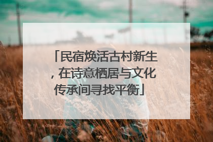 民宿焕活古村新生，在诗意栖居与文化传承间寻找平衡